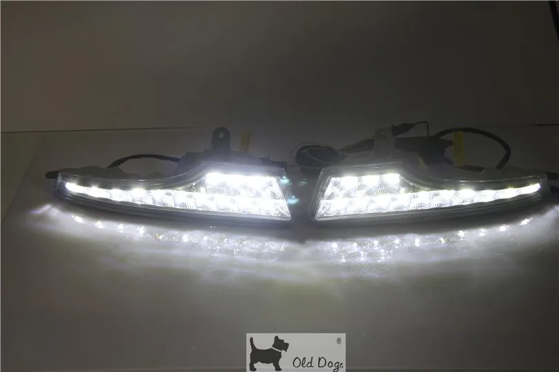 Car Flashing 2Pcs DRL For Nissan Altima Teana 2013 Daytime Running Lights fog lamp cover headlight 12V Daylight