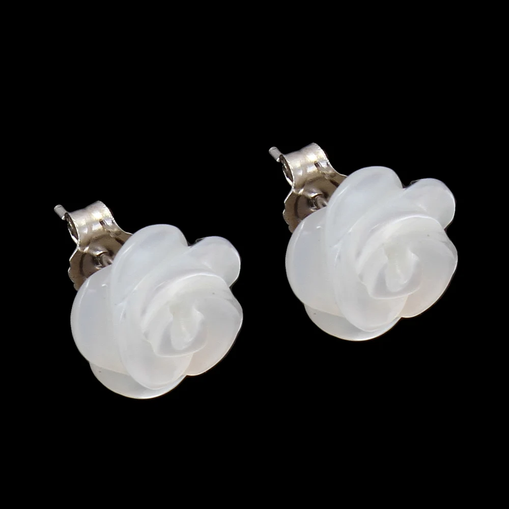 YYW высокое Класс Перламутр белый корпус стад серьги ювелирные изделия Для женщин