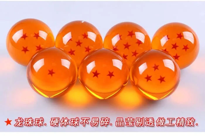 10 компл./лот игрушки Dragon Ball Хрустальные шары 7 см с рисунками из комикса «Жемчуг дракона», Рисунок Набор из 7 шт. Гоку кукла