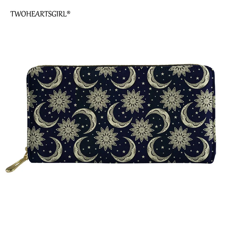 Twoheartsgirl, защита от солнца, луна, дизайн, женский длинный клатч, кошелек, большая емкость, женский кошелек, Дамские кошельки, держатель для карт, Carteras - Цвет: Z4511Z21