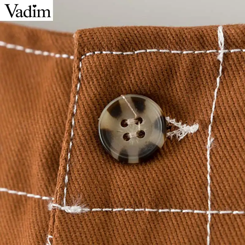 Vadim Женская стильная юбка длиной до лодыжки faldas mujer на молнии с карманами и