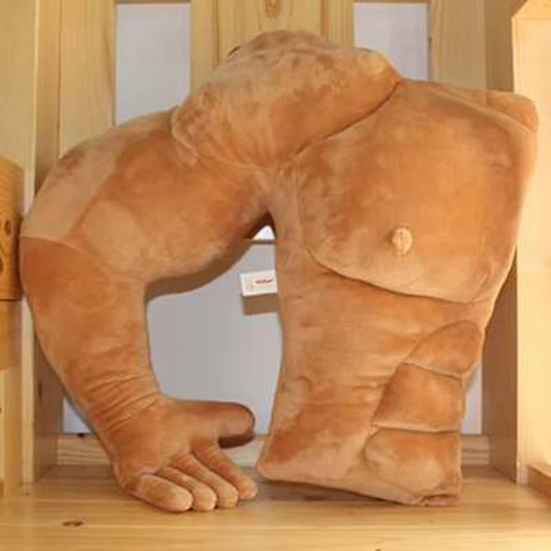 Мускулистая Мужская подушка для бойфренда супер большого размера девушки