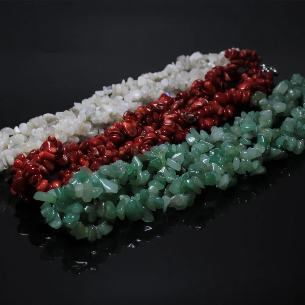 Новинка оптовая продажа 3 типа женское модное ожерелье натуральный гравий лунный