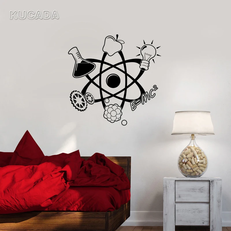 

Science Atom Design Art Wall Sticker Home Decoration Teacher School Classroom education Creative Stickers Mural JG4000