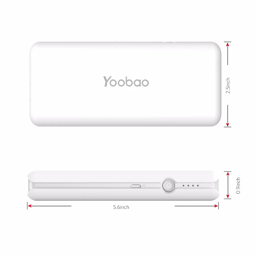 Yoobao M10Pro портативное зарядное устройство для телефона 10000 мАч двойной USB выход резервный Аккумуляторный блок 18650 зарядное устройство для iPhone 7 samsung планшет
