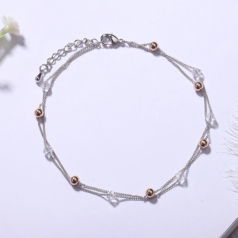 Baffin Boho многослойное бисерное женские браслеты для щиколотки с кристаллами из браслеты Swarovski Модные ручной работы цепочка для ног вечерние ювелирные изделия подарок