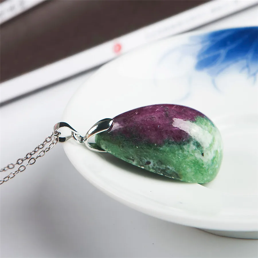 

Капли воды кулон натуральный красный камень циозит AAAA 32x20x14mm