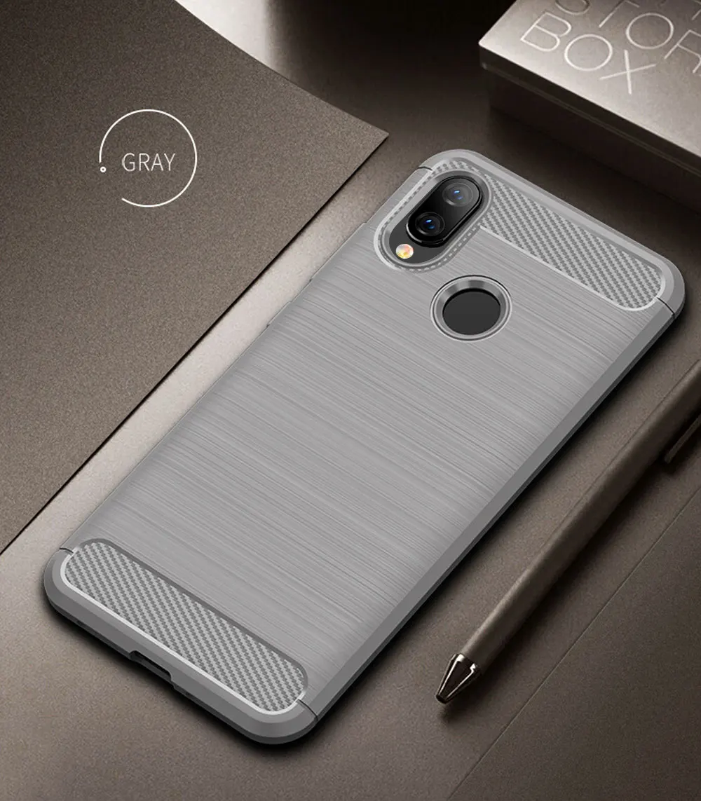 Силиконовый чехол для Xiaomi Redmi Note 7, чехол из углеродного волокна для Redmi Note 7, защитный чехол, бампер для Redmi Note 5 Pro