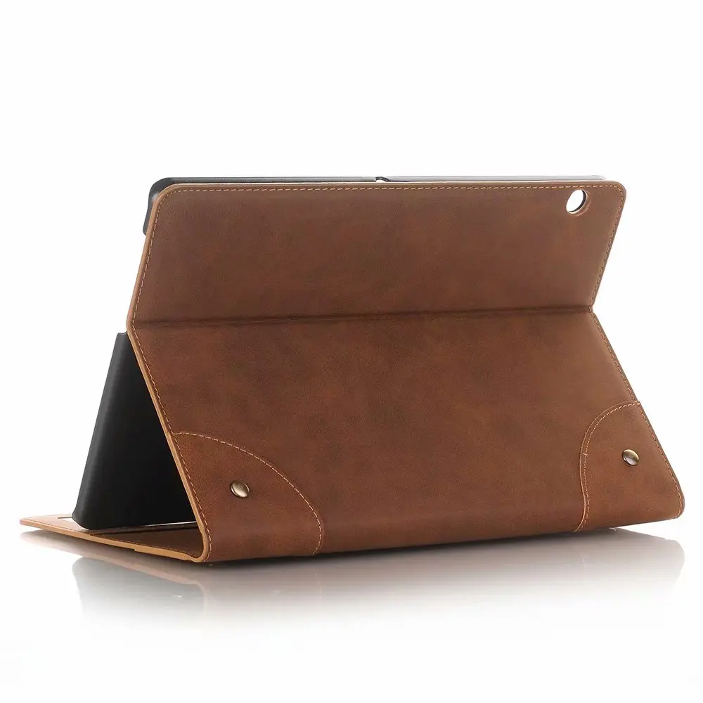 Light Brown 4 Деловой кожаный чехол с отделением для карт для huawei MediaPad T5 10 AGS2-W09 AGS2-L09 AGS2-L03 10,1 ''планшеты с подставкой - Цвет: Light Brown 4