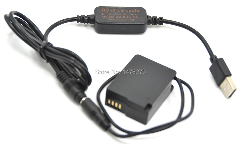 Полный декодированный DMW BLC12 муляж батареи DCC8 DC муфта+ power bank usb кабель для Lumix GX8 FZ2500 FZ1000 FZ300 FZ200 G80 G81 G85