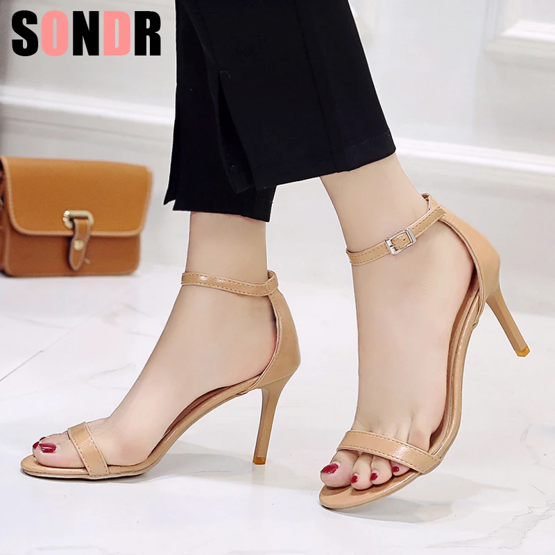 2019 Women Size 39 Flock Extreme High Heels Fetish Sandals Female Gladiator Cheap Strap Shoes Lady Nude Valentine Pumps | Обувь