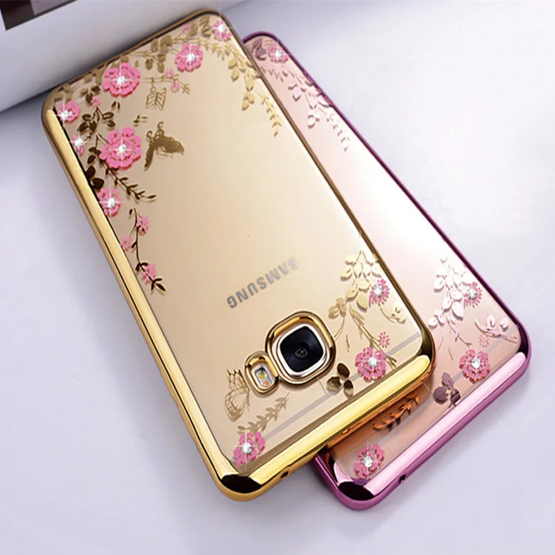 Роскошный цветок силиконовый чехол для samsung Galaxy c10 C7 C8 C5 C9 Pro задняя крышка s10 Lite J4 J6