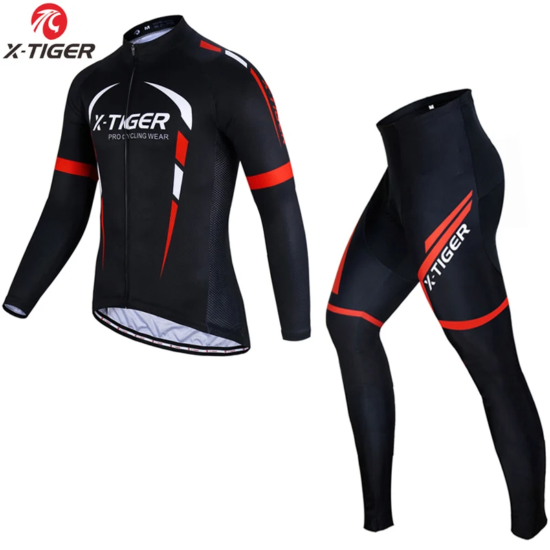 Autumn Cycling Set X-Tiger, с длинным рукавом, велосипедные майки, набор, весна, MTB, одежда для велоспорта, Ropa, Майо, одежда для велоспорта, одежда для велоспорта, комплект для велоспорта - Цвет: Autumn Cycling Set