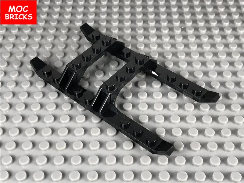 10 шт./лот DIY черный вертолет сани рельсы 12x6 подходит с 30248 образовательный