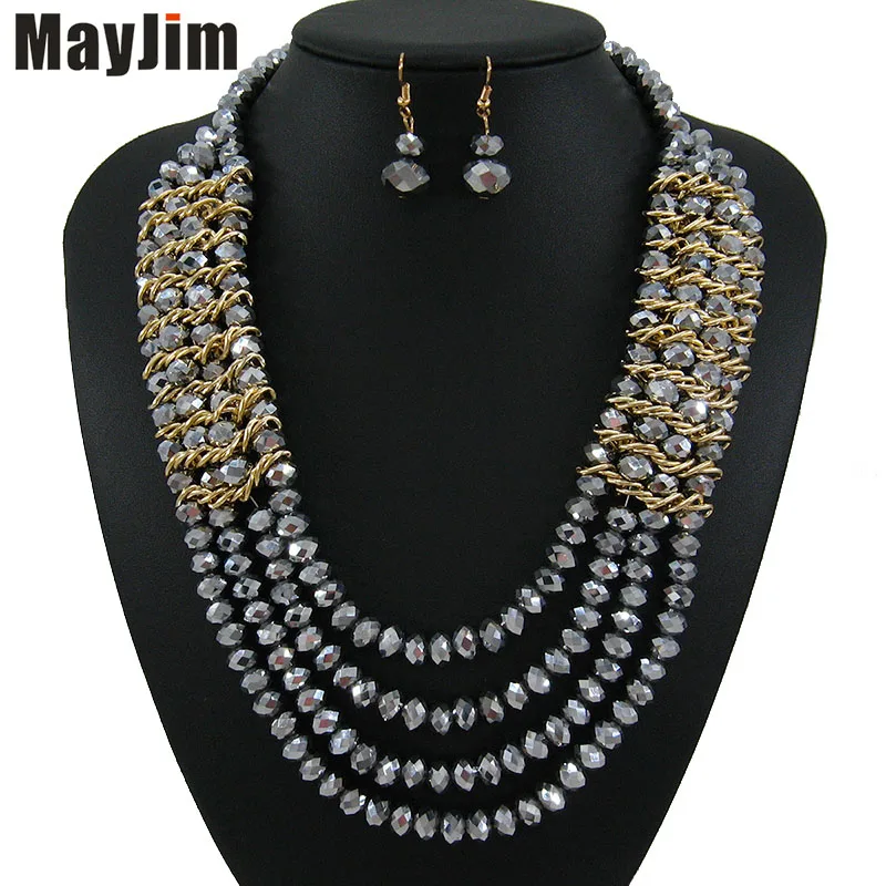 Массивные модные Многослойные Ювелирные наборы MayJim золотые африканские