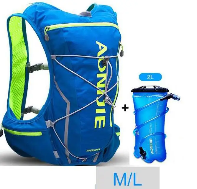 Blue M L 1 AONIJIE для мужчин и женщин 10л сумки для активного отдыха походный рюкзак жилет марафон для бега Велоспорт рюкзак на выбор бутылка для воды сумка - Цвет: Blue M L 1