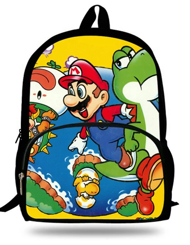 ME12 Аниме 16 дюймов Mochila супер рюкзак Марио Дети для подростков мультфильм девочка сумки детские школьные сумки Супер Марио принт От 7 до 13 лет - Цвет: ME12