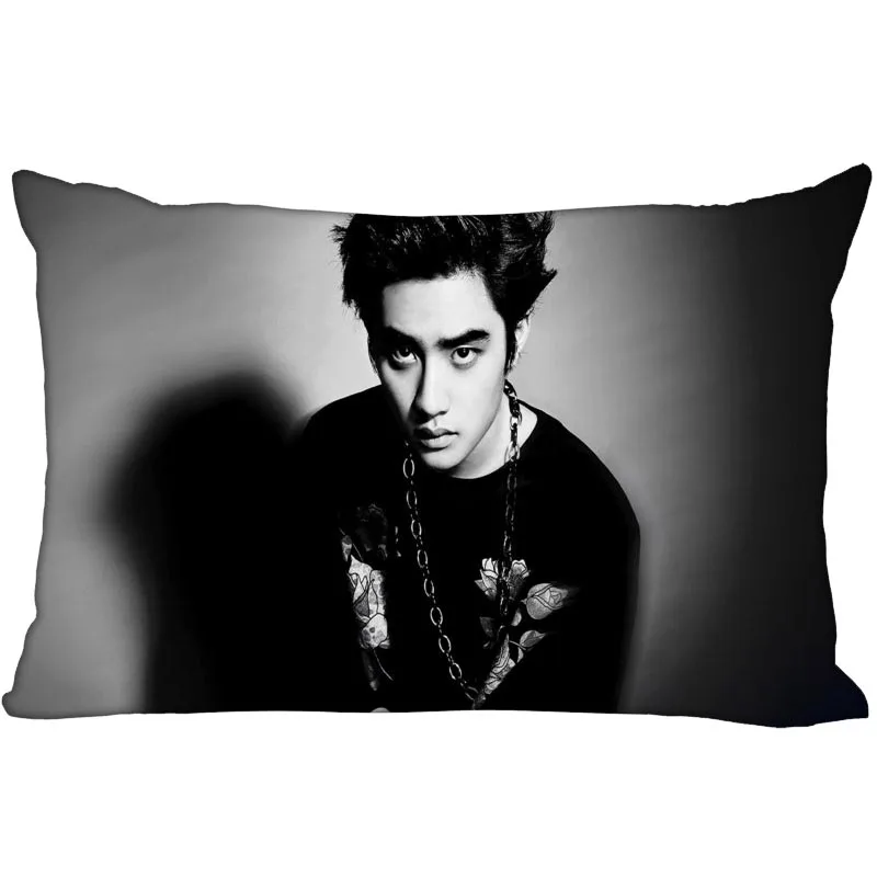 Hot KPOP EXO D.O. Наволочка с двух сторон Печатный сатин наволочки для подушек застежка