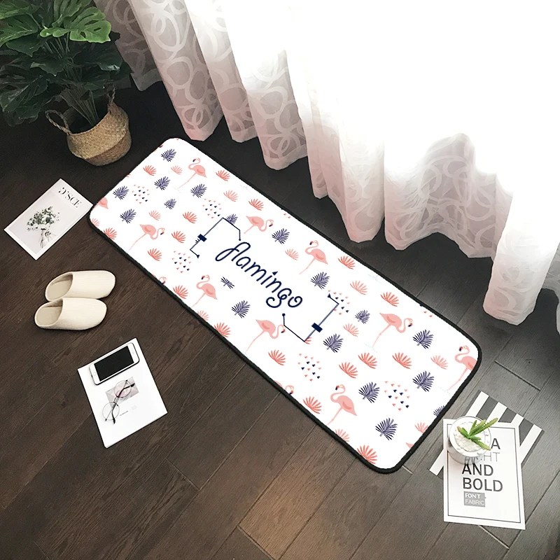 Slowdream Flamingos White Home Textiles Carpet Bathroom Rugs and Mats Kitchen Outdoors Mat Washable Clean 3 Sizes 1pcs |