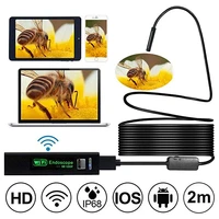wifi 8mm 2510m semi rigied endoscope for ios android car detection inspection borescope snake video flexible camera