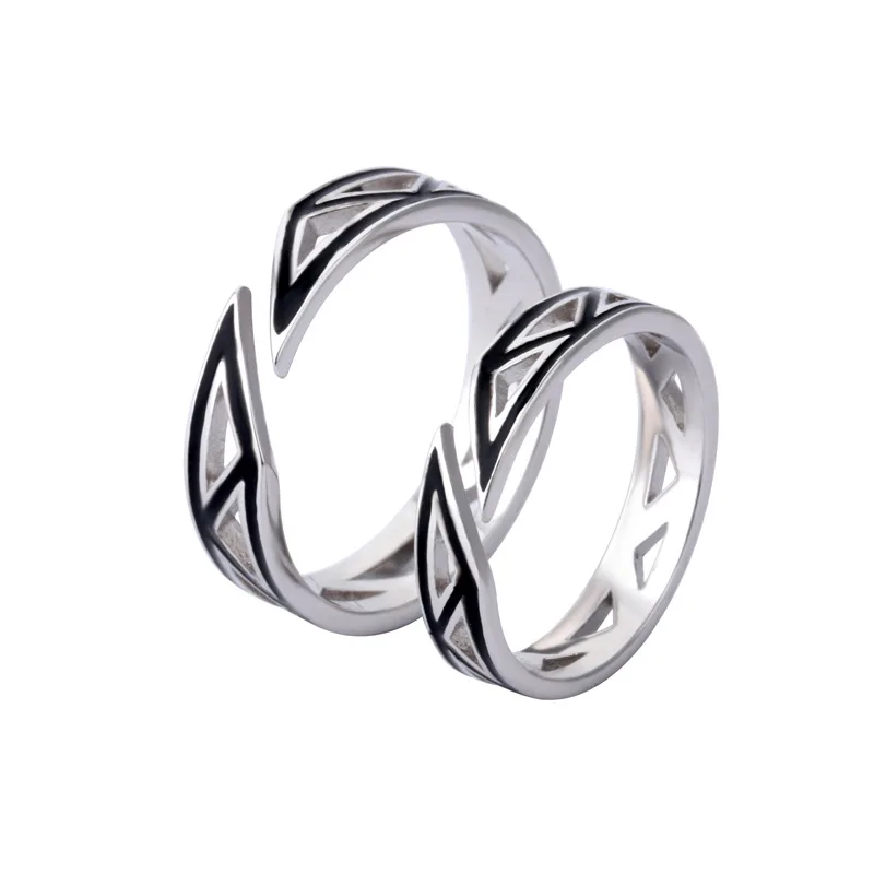 Серебряные кольца для влюбленных Silvology оригинальные ажурные креативные