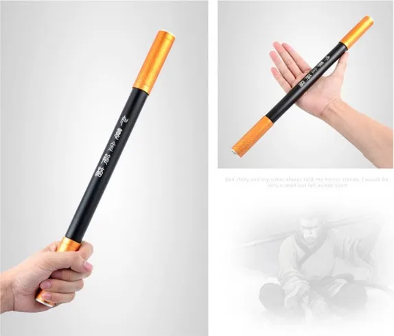 Желаемое золотой обруч stick самооборона бейсбольная бита перезаряжаемые T6 фонарик