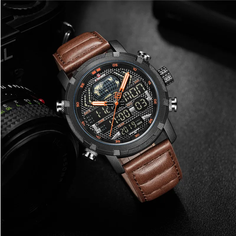Часы NAVIFORCE Top Brand мужские модные светодиодные цифровые кварцевые спортивные