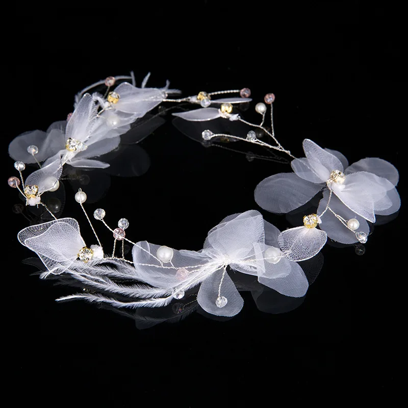 Корейский головной убор для невесты змеиные перья Свадебный орнамент Свадебные