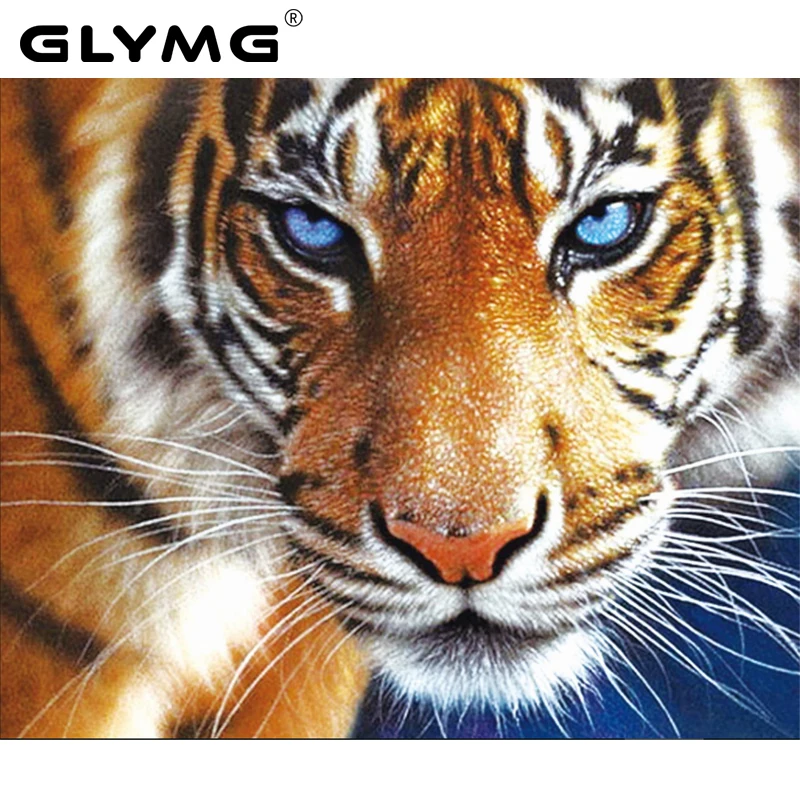 GLymg Тигр Сделай Сам кристалл бриллиантовой вышивки Алмазная яркая Дрель Стразы