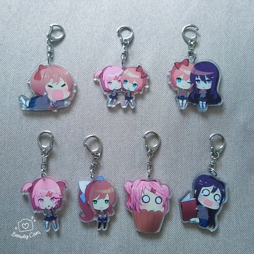 Doki Литературный клуб косплей брелок акриловый мультфильм Опора Sayori Yuri Natsuki Monika