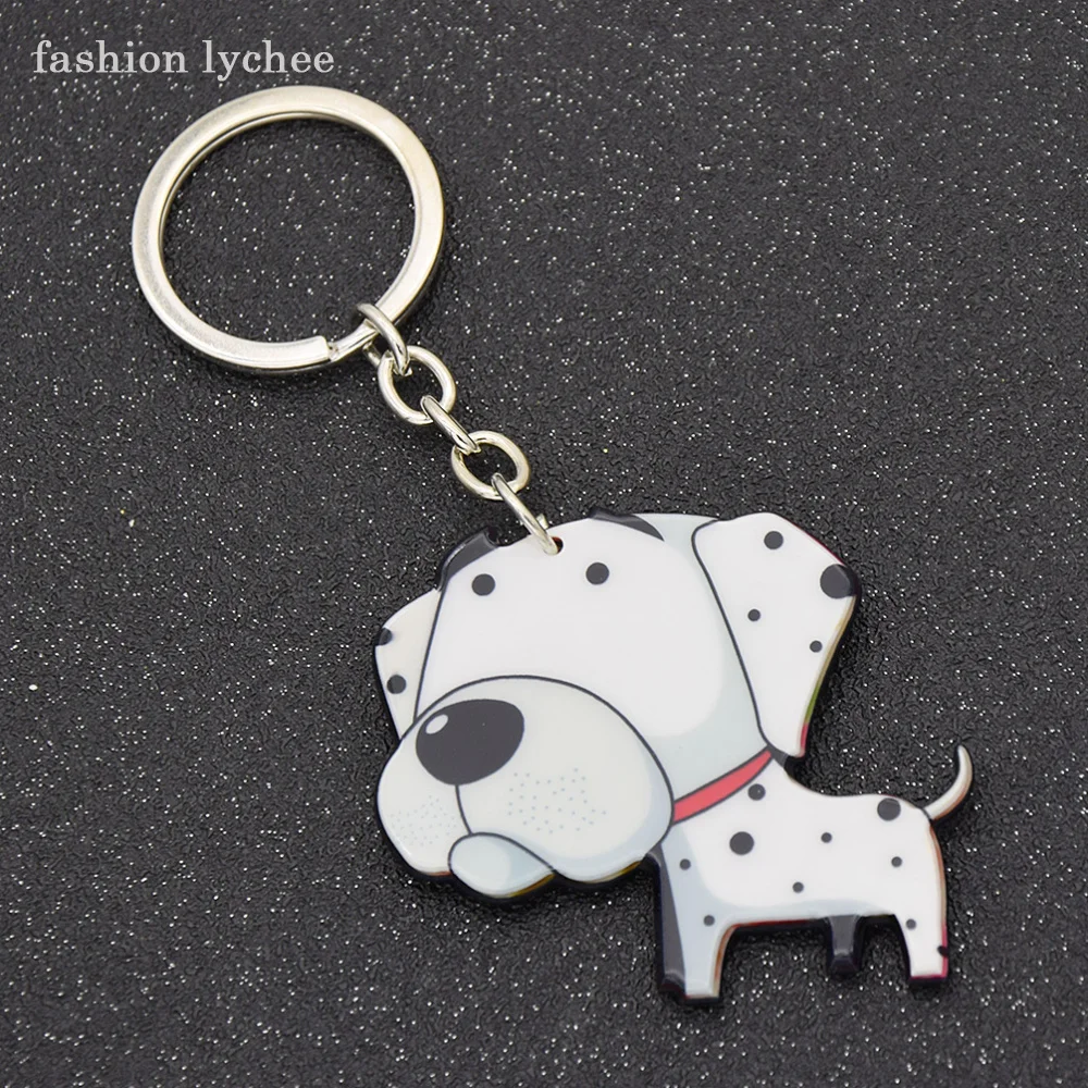 Модный брелок для ключей lychee с изображением единорога далматинской зеленой
