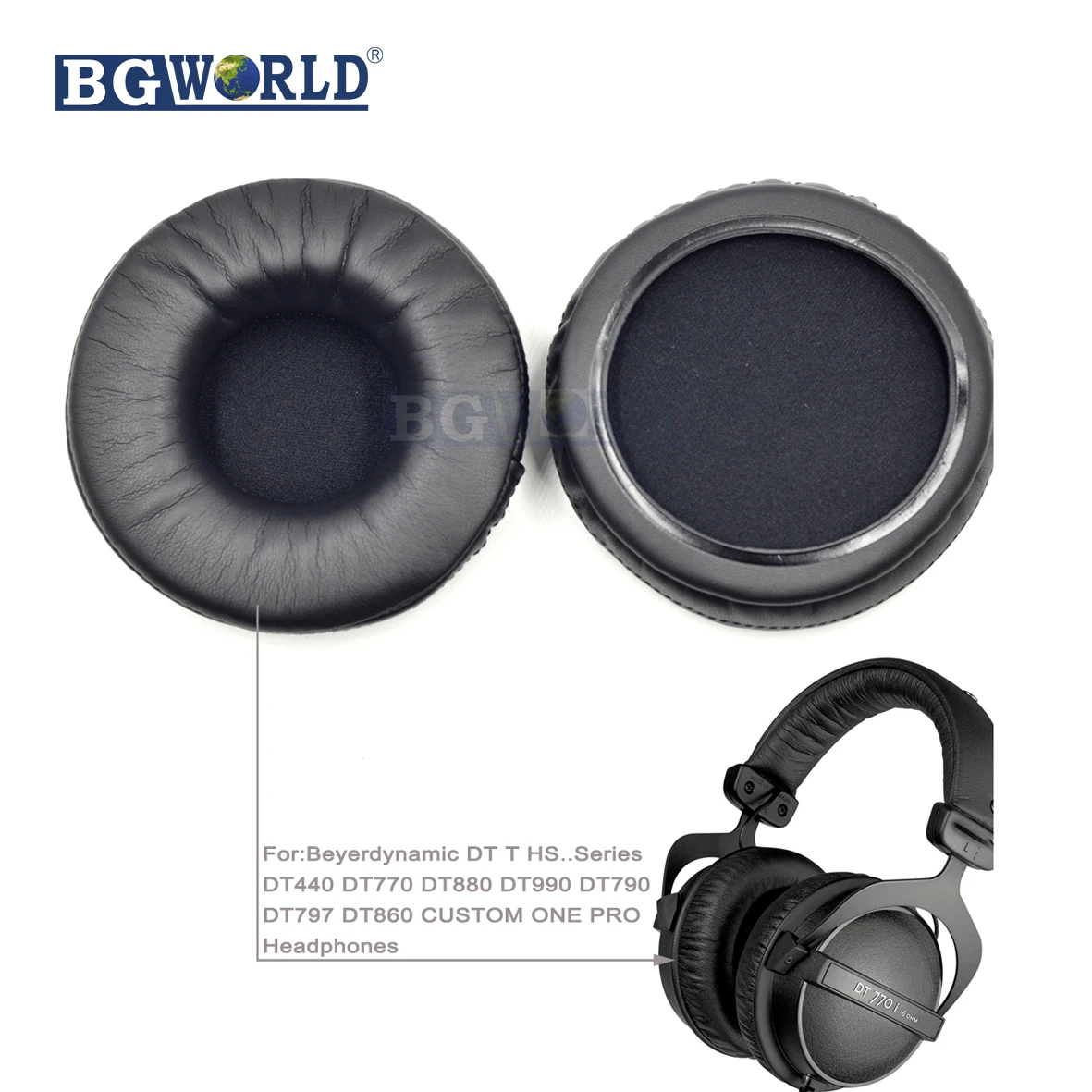 Утолщенные амбушюры BGWORLD для Beyerdynamic DT T HS .. серия DT440 DT770 DT880 DT990 DT790 DT797 DT860 CUSTOM ONE PRO