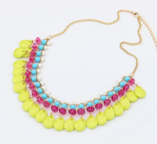 SF4 4 ювелирные изделия модные ожерелья для женщин новинка 2014 камень кисточка