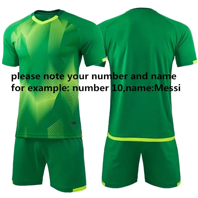 Custom name number Новинка, мужские майки, Футбольная форма survete для мужчин, набор для футбола, для взрослых, персональный футбольный Джерси, набор, De Foot shorts, пользовательское имя, Num - Цвет: Custom name number