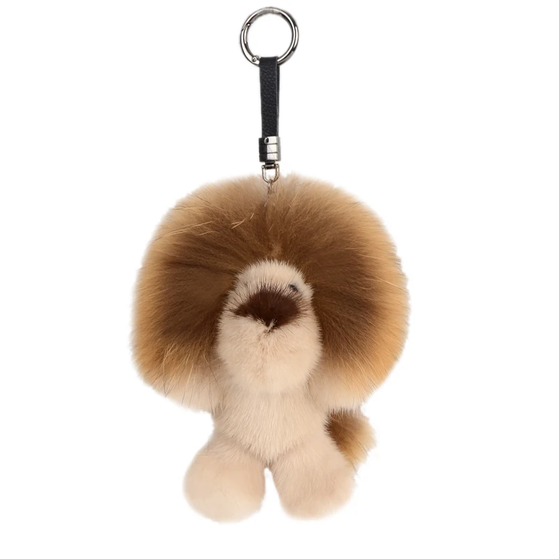 натуральный кулон из меха норки. Модный плюшевый для сумки. Украшение