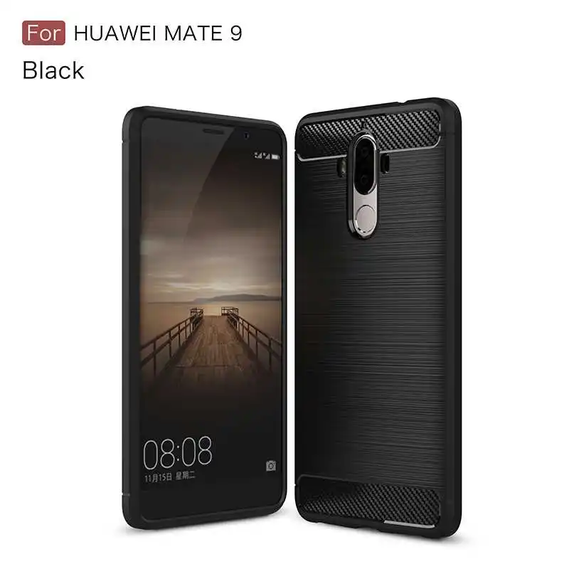Модный противоударный мягкий силиконовый чехол Mokoemi 5," для huawei mate 9, чехол для huawei mate 9, чехол для телефона - Цвет: Black