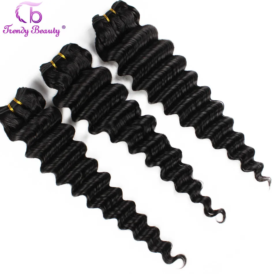 

Brazilian Deep Wave Human Hair 1/3/4 Bundles 28 30 Inches Can Be Dyed Non-Remy Hair Extensions Free Shipping Trendy Beauty Hair