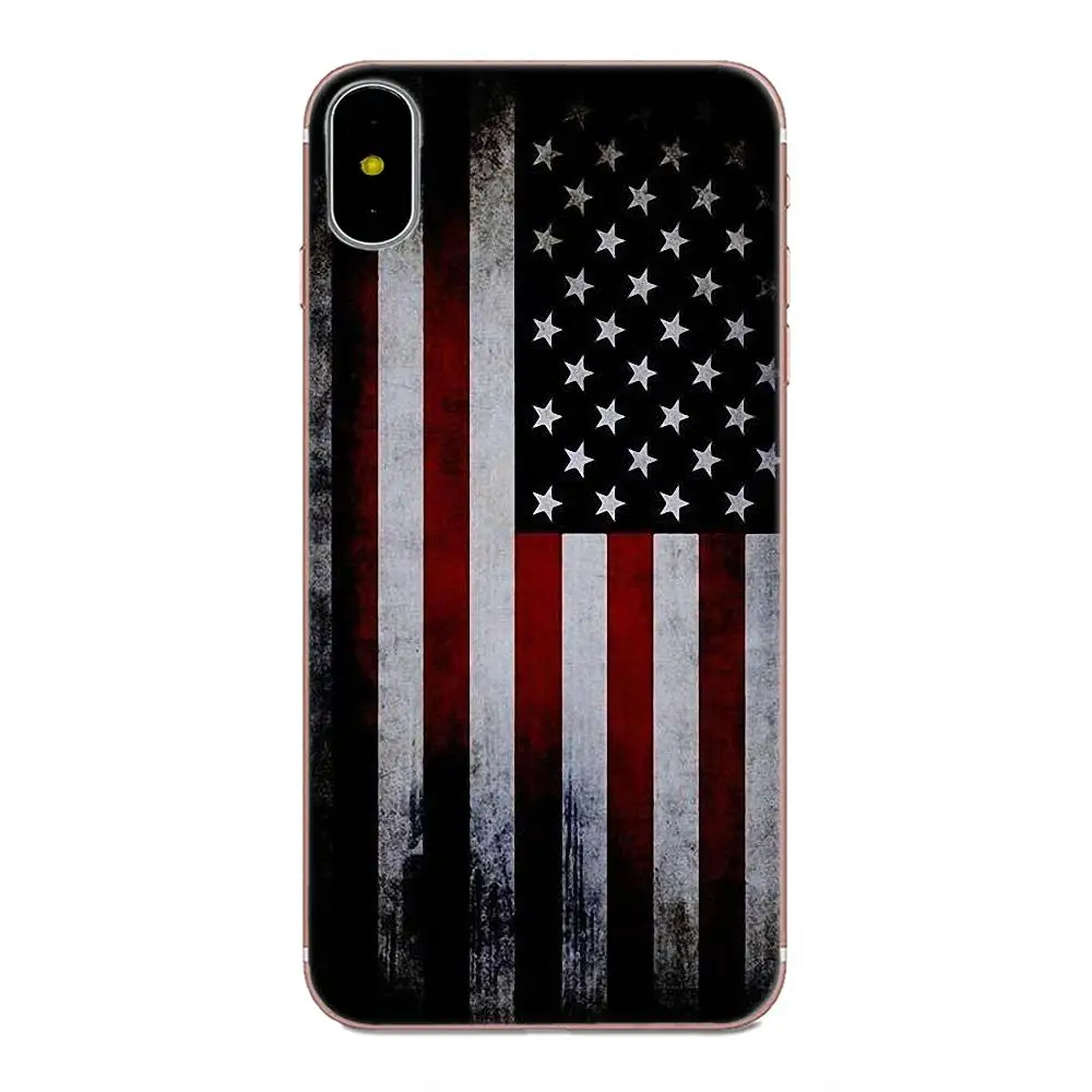Тонкая синяя линия американского флага для Galaxy J1 J2 J3 J330 J4 J5 J6 J7 J730 J8 2015 2016 2017 2018 мини
