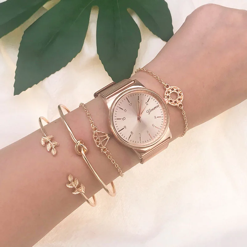 4 шт. набор новых модных женских браслетов в стиле ретро с узелком и полыми