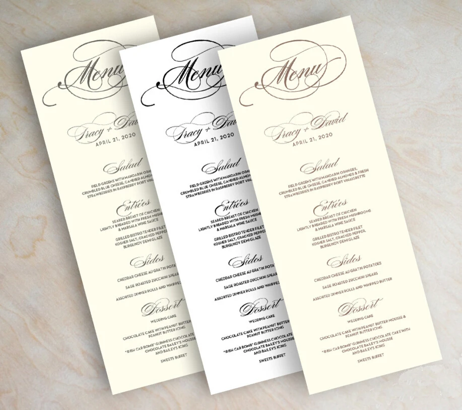 Настраиваемые карточки RSVP с обратными конвертами, меню рецепции, благодарность - набор из 50 шт.