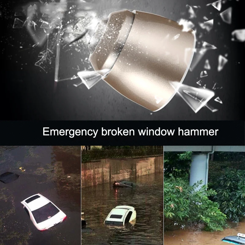 

Car Charger Ordinary Car Safety Hammer Dual USB Double Point Smoke Hole Car Styling