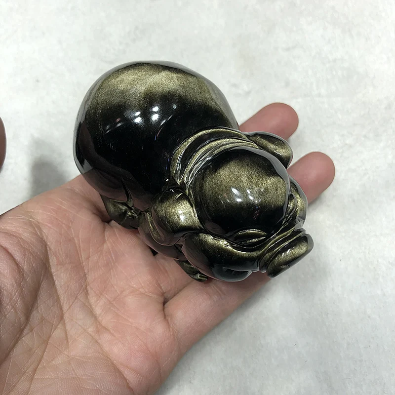 1 шт. Высокое качество Черный обсидиан камень свинья камни и минералы исцеления