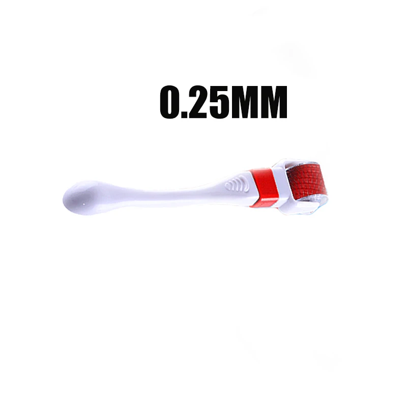 Red 0.25 mm 600 игл микро-игольчатый ролик титановый мезороллер микроиглы Дерма ролик вращение на 360 градусов медицинская терапия Уход за кожей Инструмент - Цвет: Red 0.25 mm