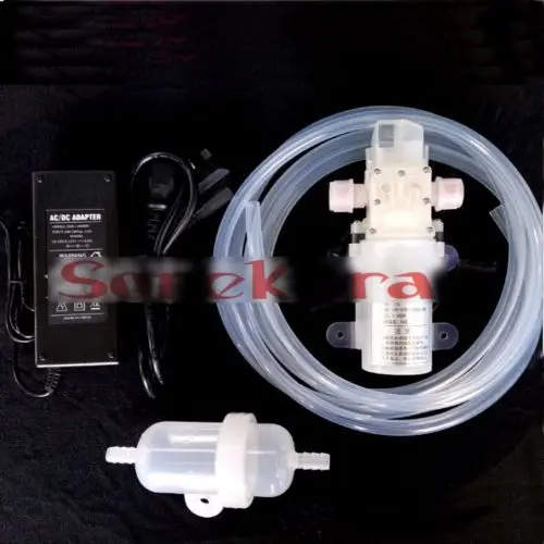 Набор DC 12 V 70 W самовсасывающий мембранный пищевой насос 360л/ч молочно красное