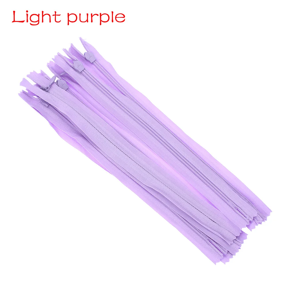 light purple 10 шт./лот Высокое качество 20 см длина красочные нейлоновые молния портной одежды швейные изделия ручной работы DIY аксессуары 23 Цвета - Цвет: light purple
