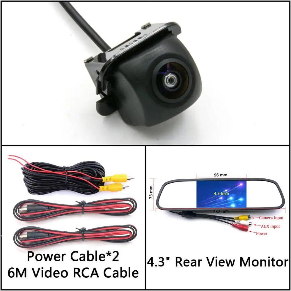 Cam N 4.3 Mirror 175 градусов HD камера заднего вида для Toyota Camry Sedan 2007 2008 2009 2010 2011 2012 парковочный монитор - Название цвета: Cam N 4.3 Mirror