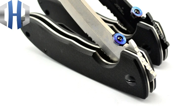 TC4 нож из титанового сплава и латуни сделай сам кнопка EM ST SNG SMF 1 шт. цена|Уличные