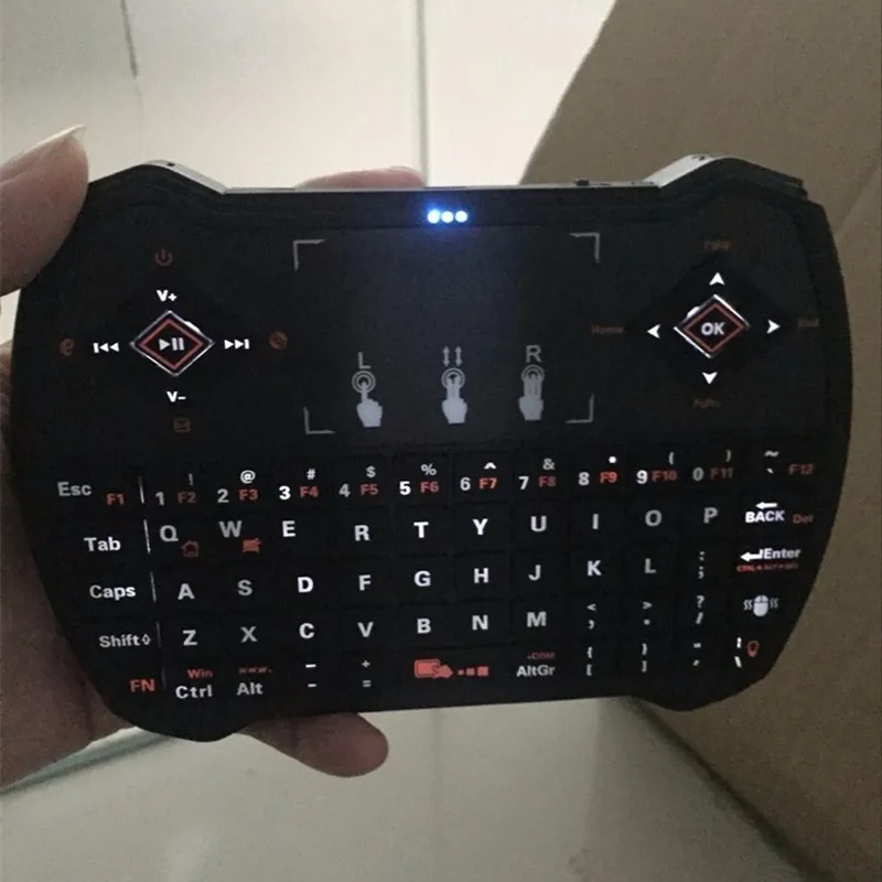 2.4 ГГц V6 с подсветкой Fly Air Мышь i8 + мини Беспроводной клавиатура Подсветка Touchpad