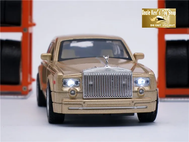 Коллекционные литые модели Rolls Royce, литые автомобили, брендовые металлические игрушки для детей со звуком/светильник/функция оттягивания