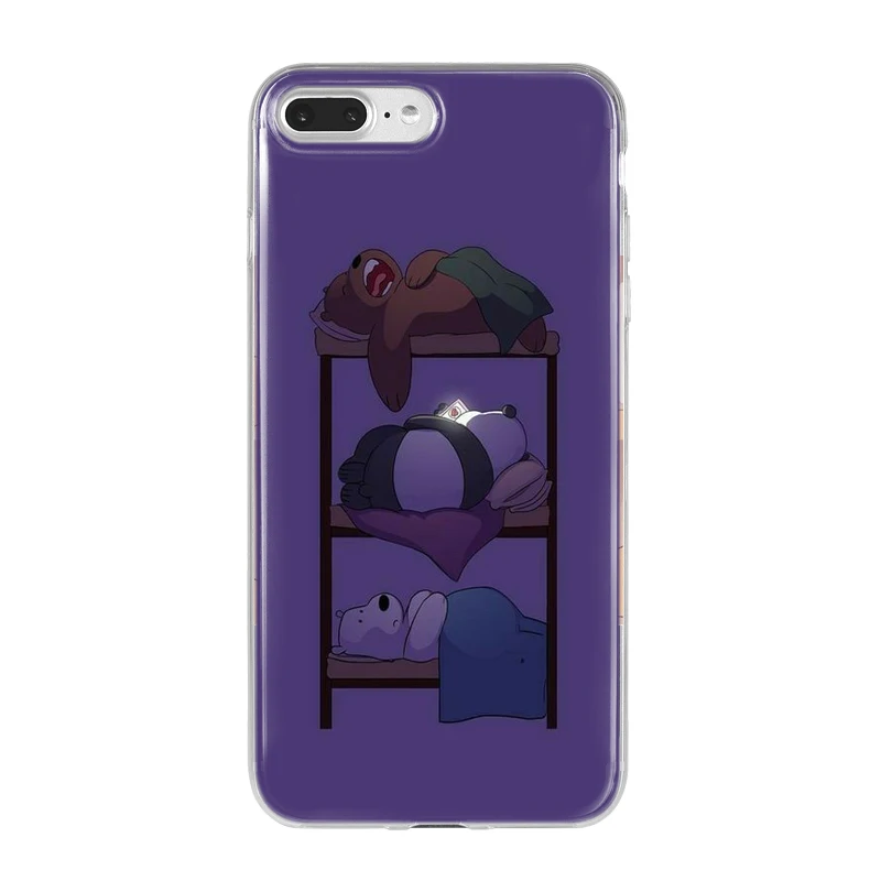 Line Friends коричневый Чехол Miniso We Bare Bears Funda Силиконовый ТПУ чехол для телефона для iPhone 5S, SE 6 6s7 8 Plus X XR XS 11 ProMax